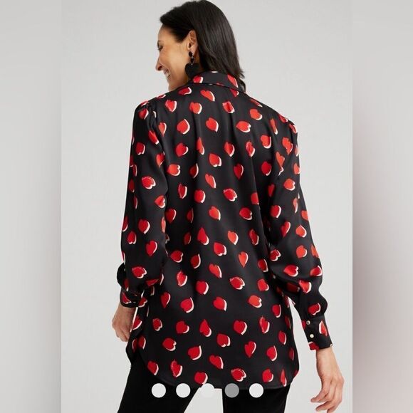 Chico’s SZ 0.5 Long sleeve button up top - Picture 3 of 10